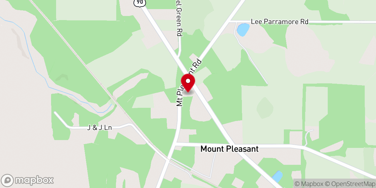 Map showing location of St Mary CME Church