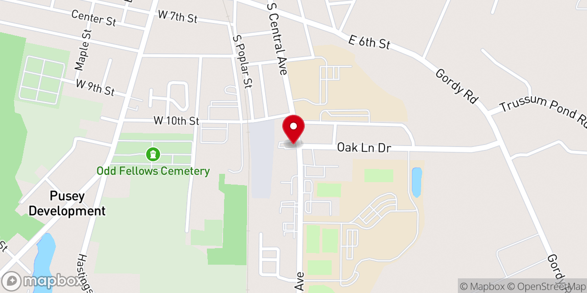 Map showing location of Britt's Dutch Inn