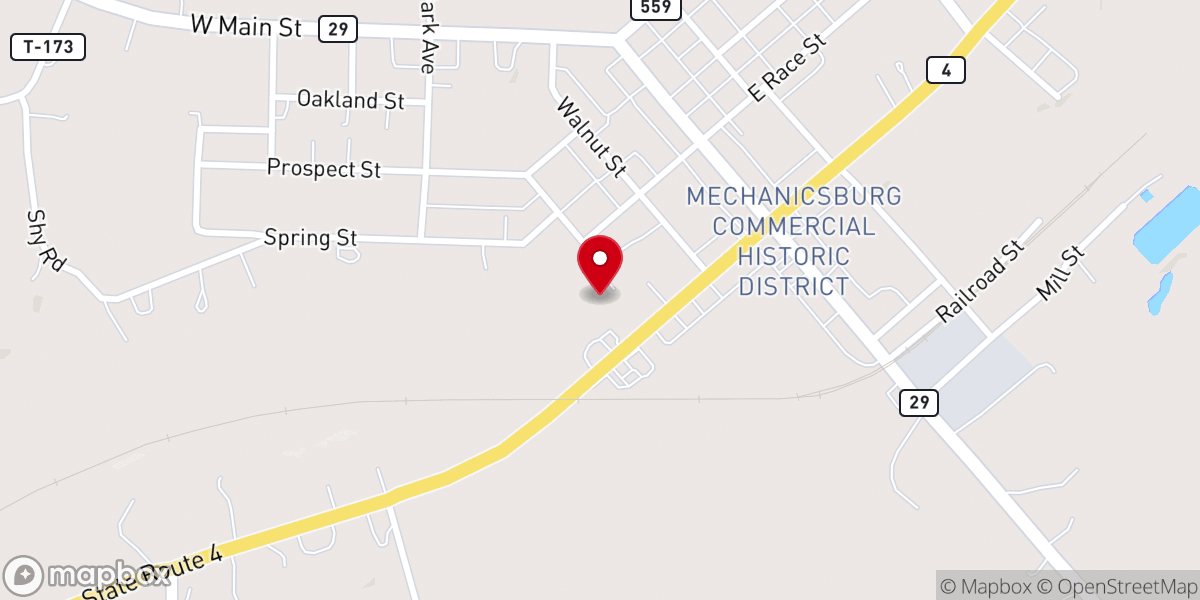 Map showing location of New Christian Faith Ministries