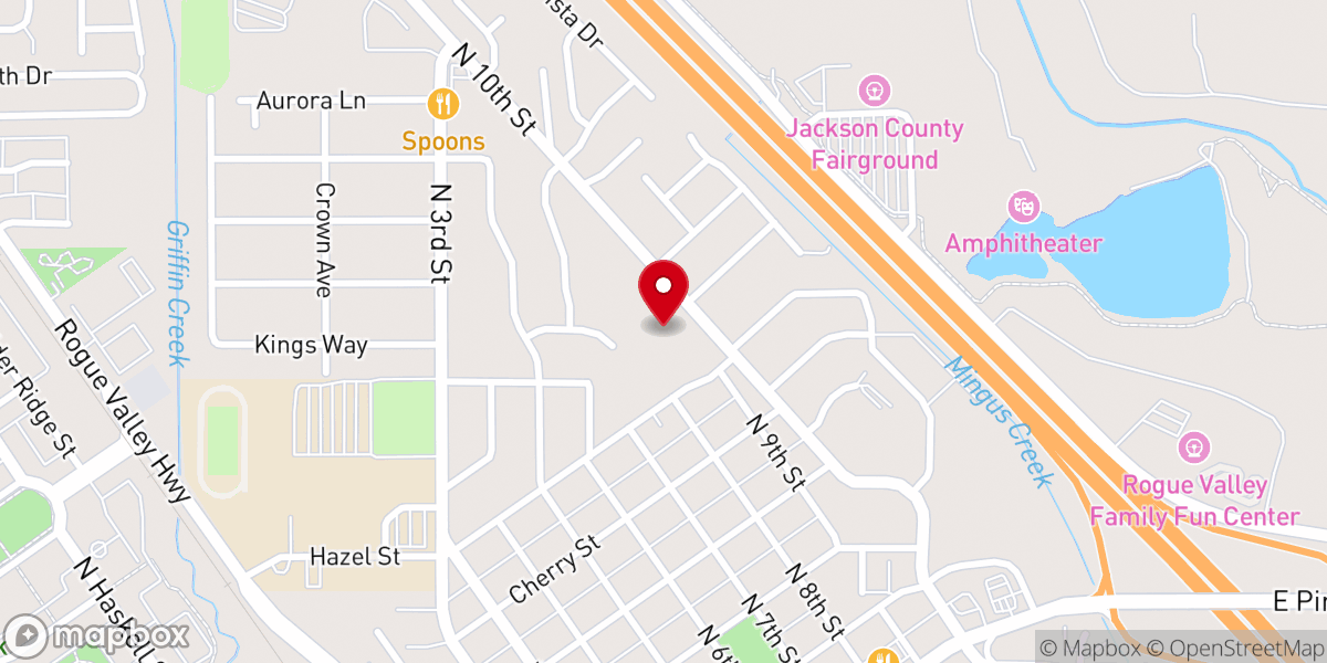 Map showing location of Central Point Seventh-day Adventist Church