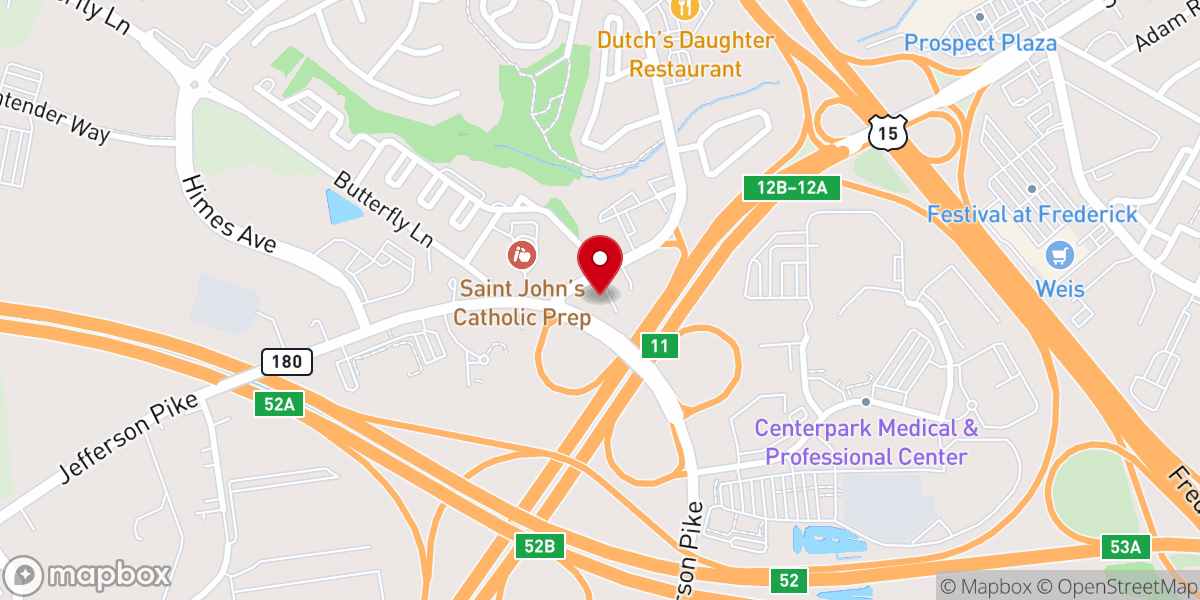 Map showing location of Victory Baptist Church
