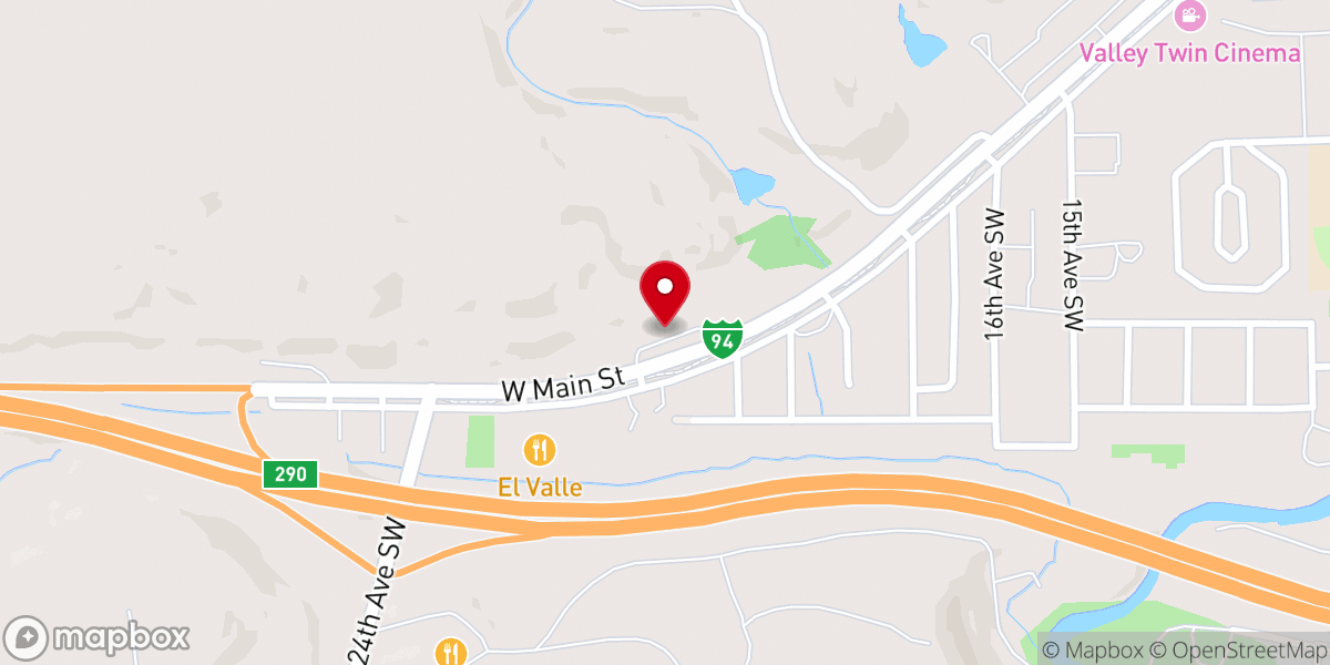Map showing location of Calvary Baptist Church