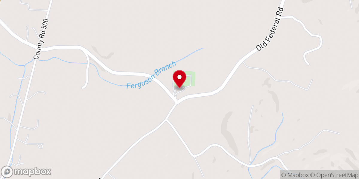 Map showing location of Mars Hill United Methodist Church