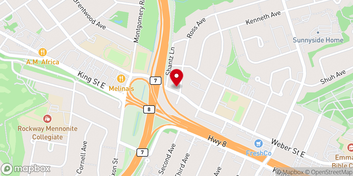 Map showing location of Eastwood Christian Fellowship
