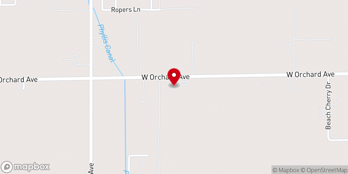 Map showing location of Christ Reformed Church
