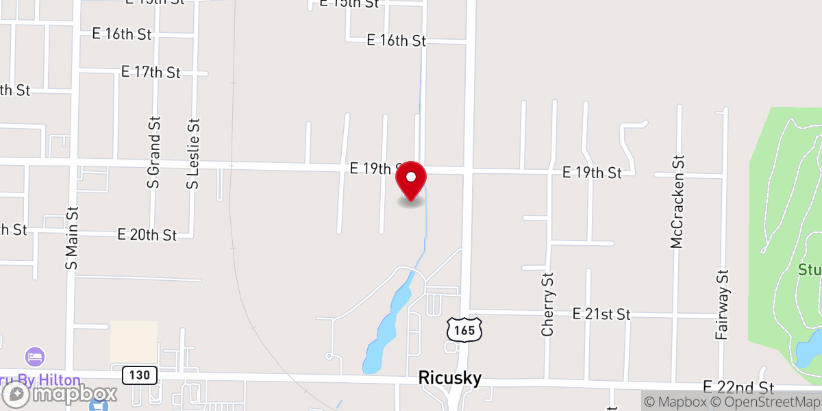 Map showing location of Harmony Missionary Baptist Ch