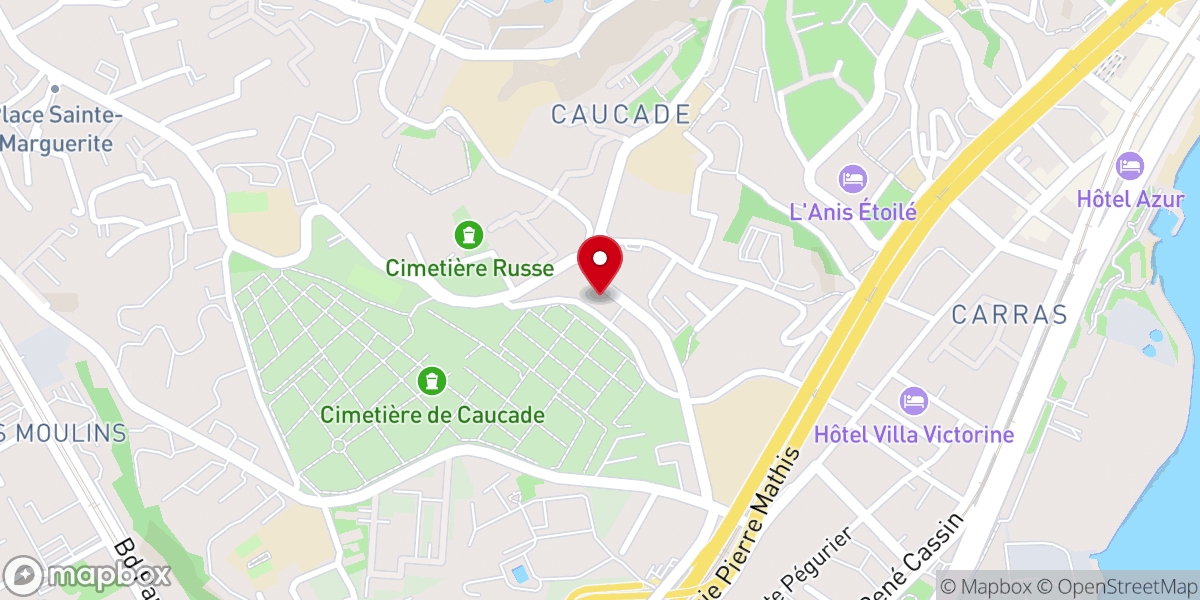 Map showing location of Église Saint-Marc de Caucade