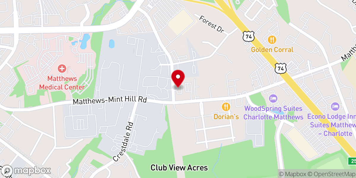 Map showing location of Ridge Church