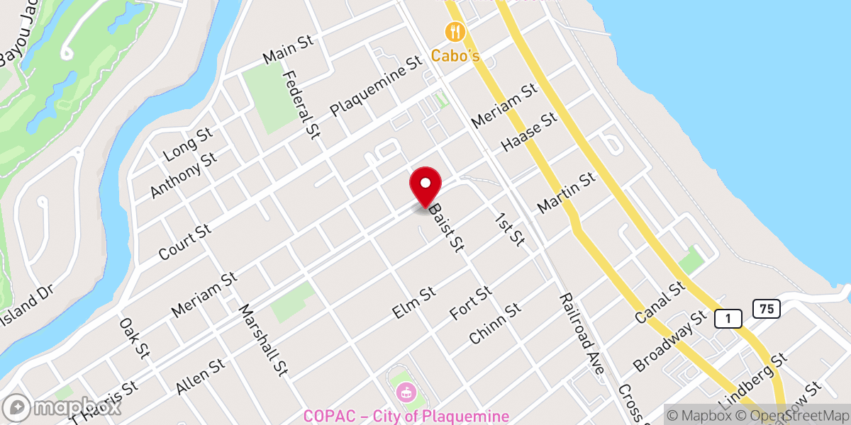Map showing location of St Joseph Baptist Church