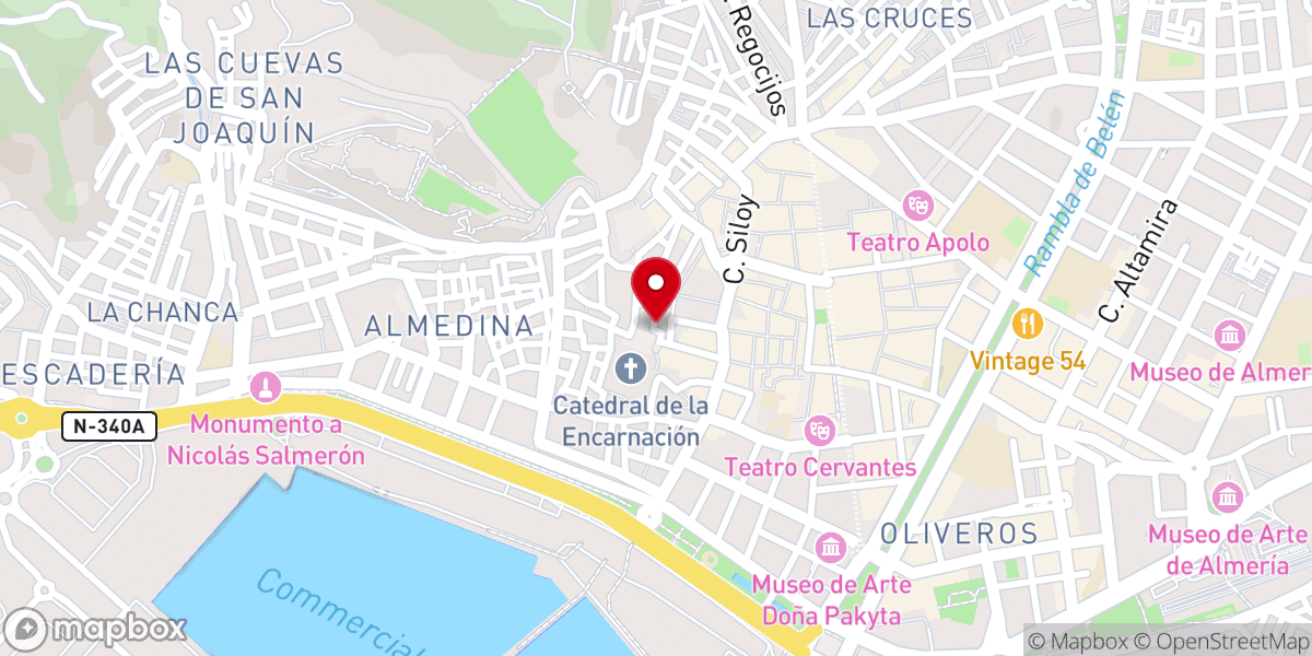 Map showing location of Casa Sacerdotal San Juan de Ávila