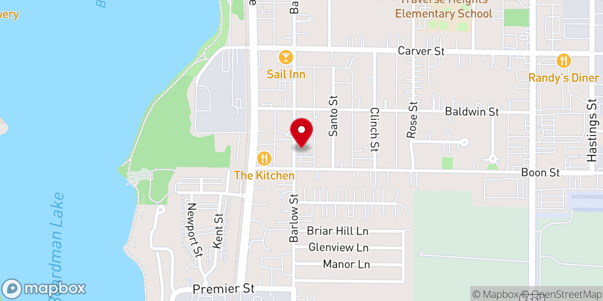 Map showing location of The Salvation Army Traverse City