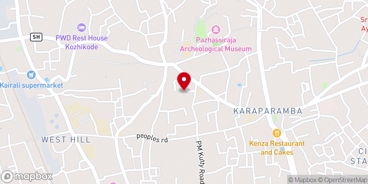 Map showing location of Fathima Matha Convent