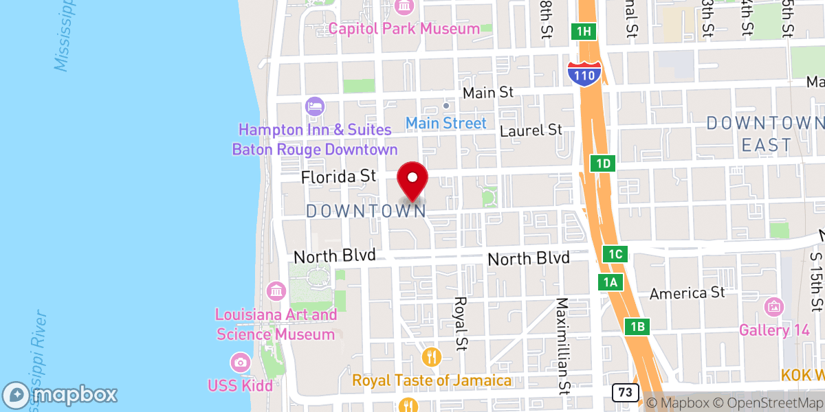 Map showing location of St. James Episcopal Day School