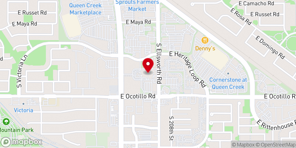 Map showing location of Life Church Queen Creek