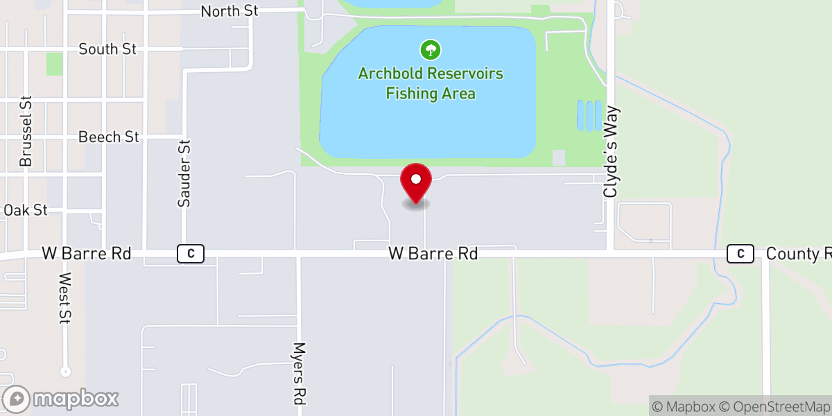 Map showing location of Sauder Worship Seating