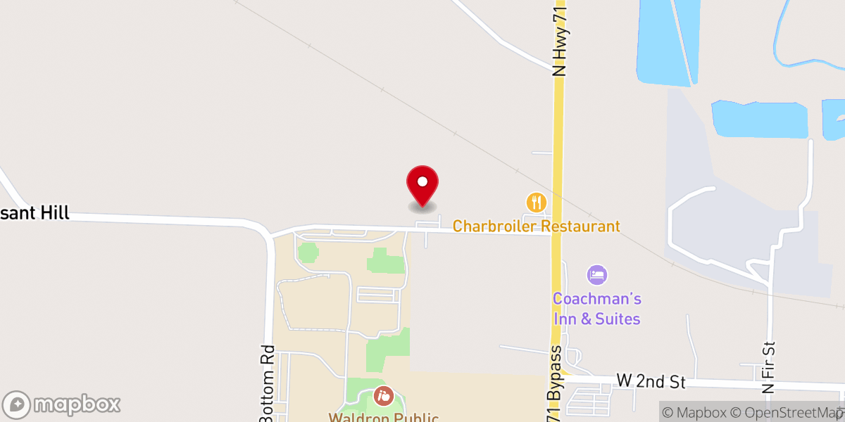 Map showing location of First Church of the Nazarene