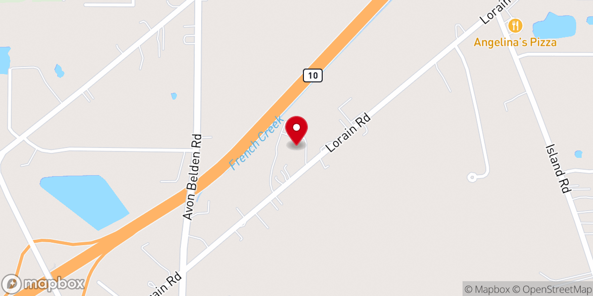 Map showing location of Harvest Ridge Church