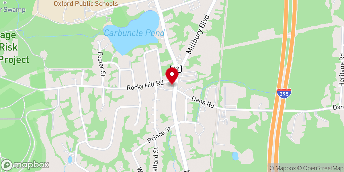 Map showing location of Oxford United Methodist