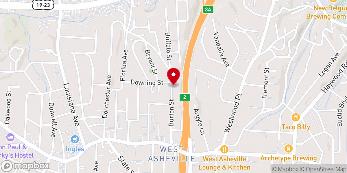 Map showing location of Community Baptist Church