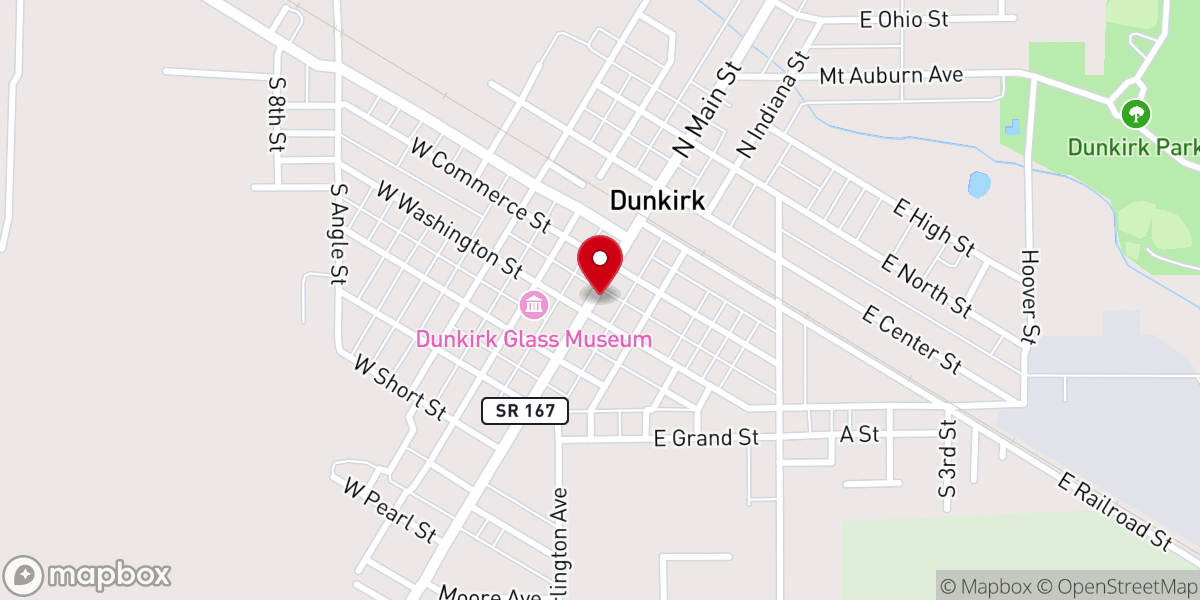 Map showing location of MJS Mortuaries of Dunkirk: Jones Chapel