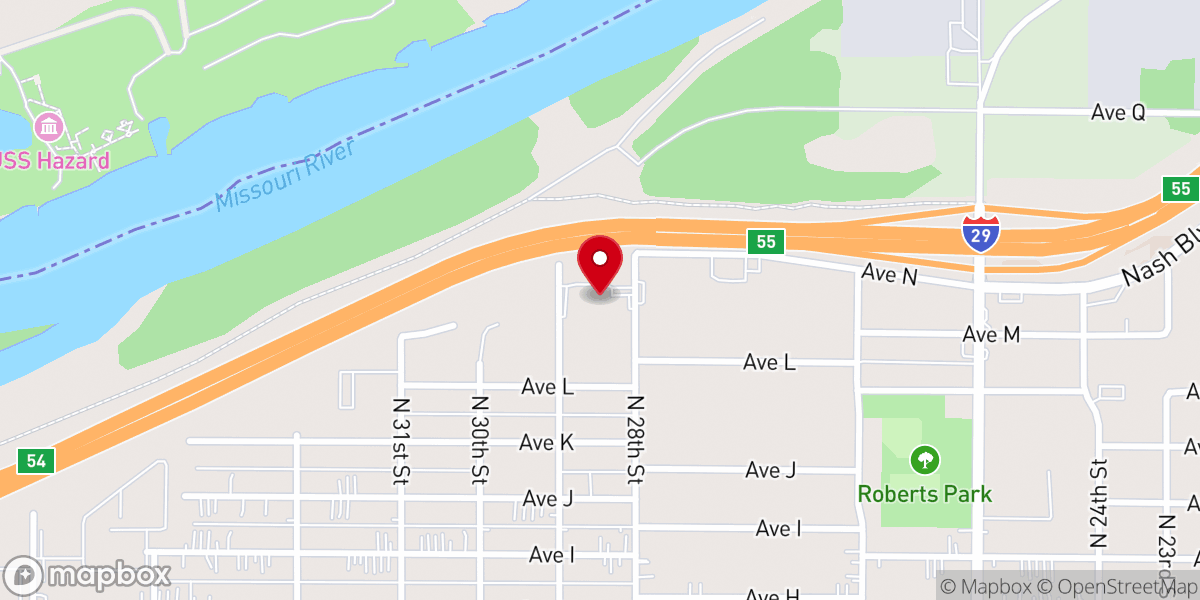 Map showing location of Crossroads Church