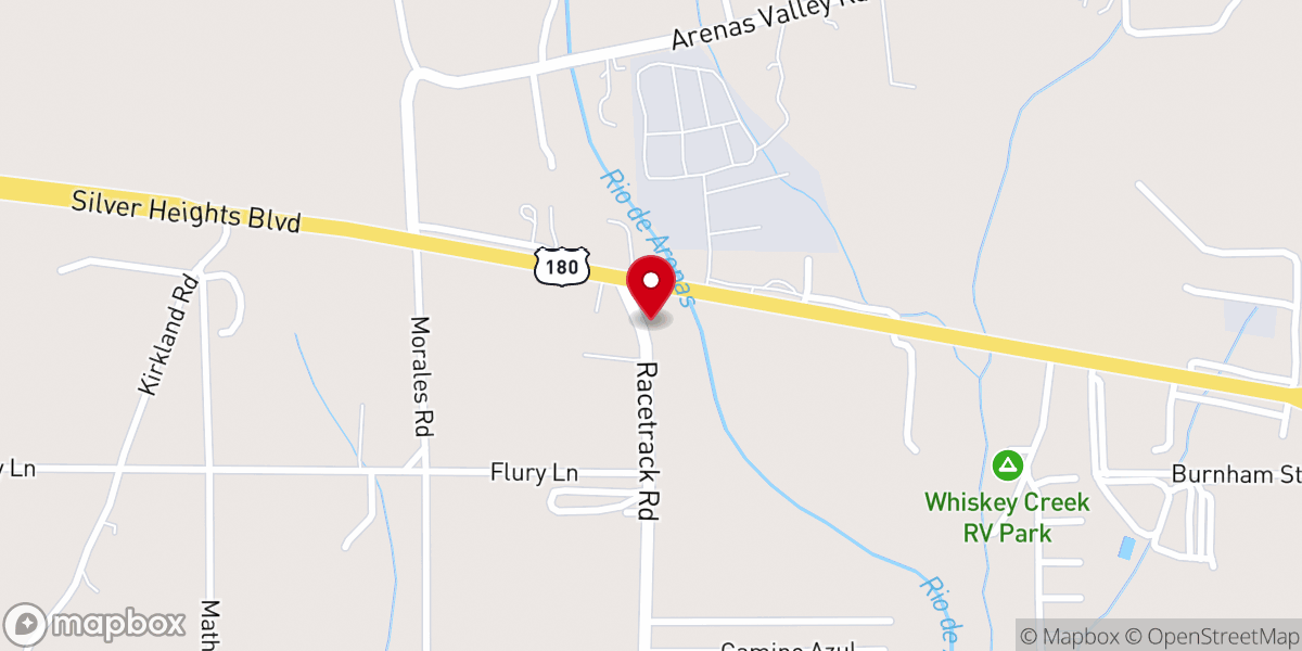 Map showing location of Arenas Valley Church of Christ