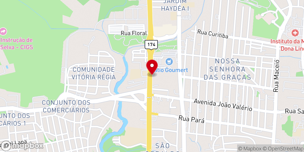 Map showing location of Lagoinha Manaus - SEDE