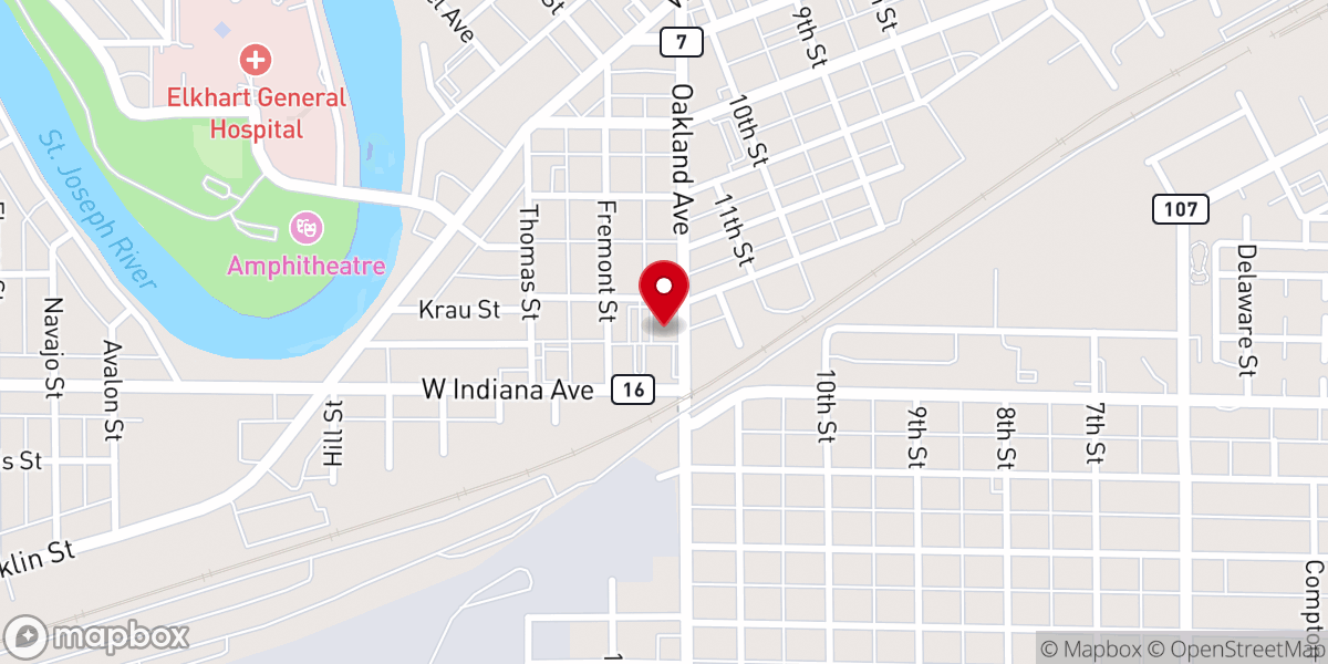 Map showing location of Church Community Services - Food Distribution Center