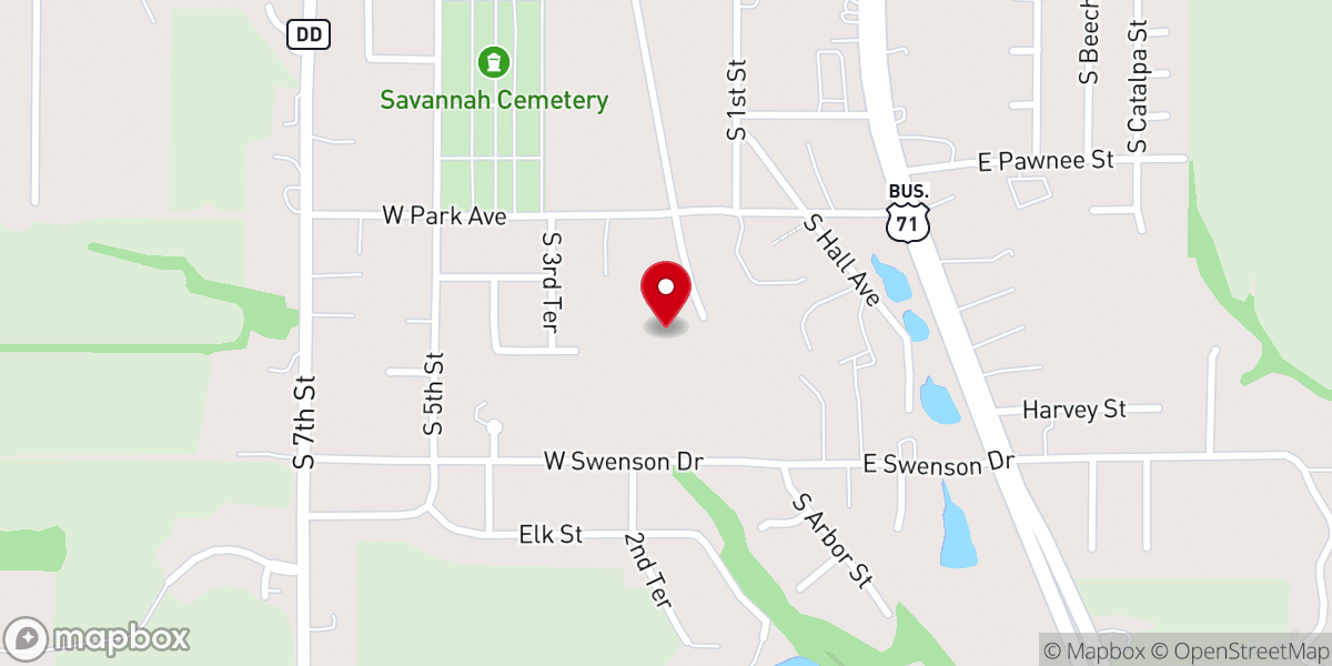 Map showing location of Sisters of St Francis/Mother Pia Ministry Center