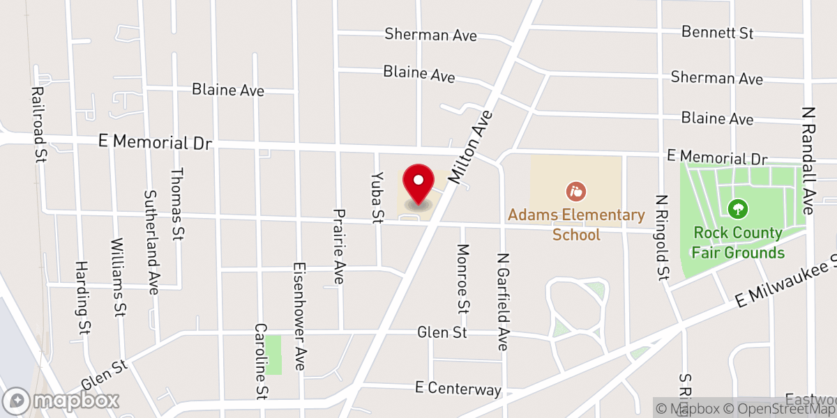 Map showing location of St Matthew's Evangelical Lutheran Church and School