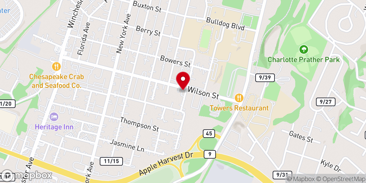 Map showing location of Wesleyan Bible Chapel