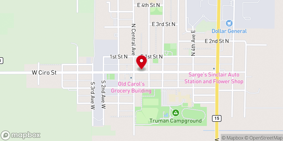 Map showing location of Truman Tribune