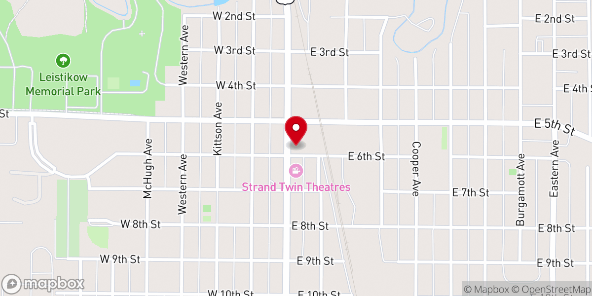 Map showing location of Thrive Church