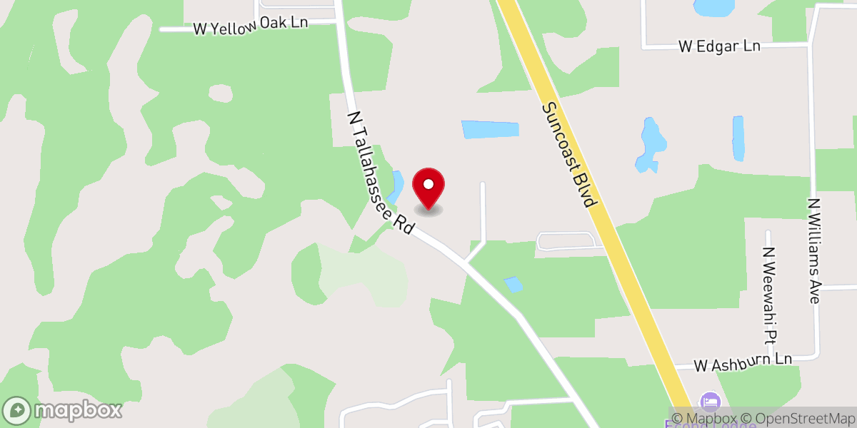 Map showing location of Abundant Life Christian Fellowship