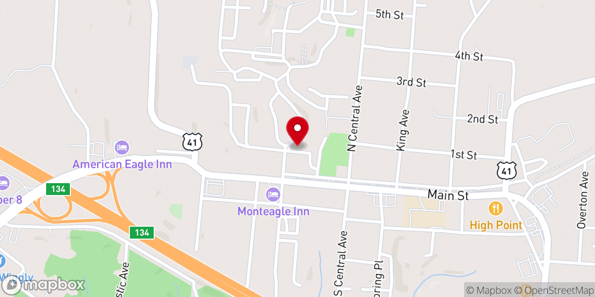 Map showing location of Monteagle Assembly Pool