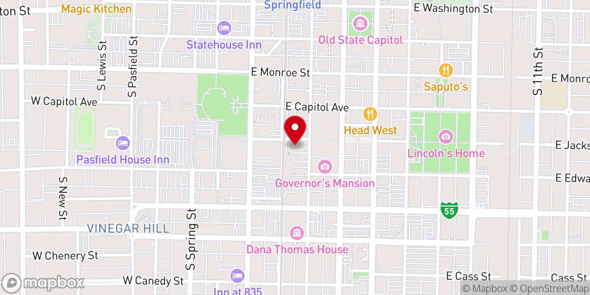 Map showing location of Central Baptist Church/Children's House Daycare