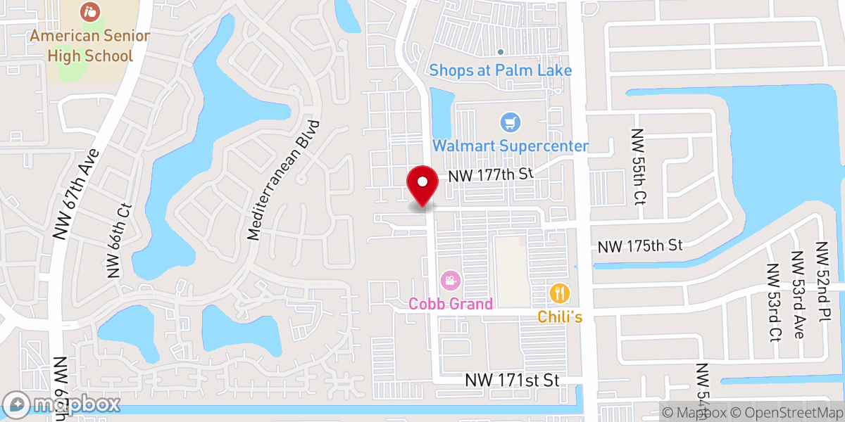 Map showing location of In One Spirit Miami Church
