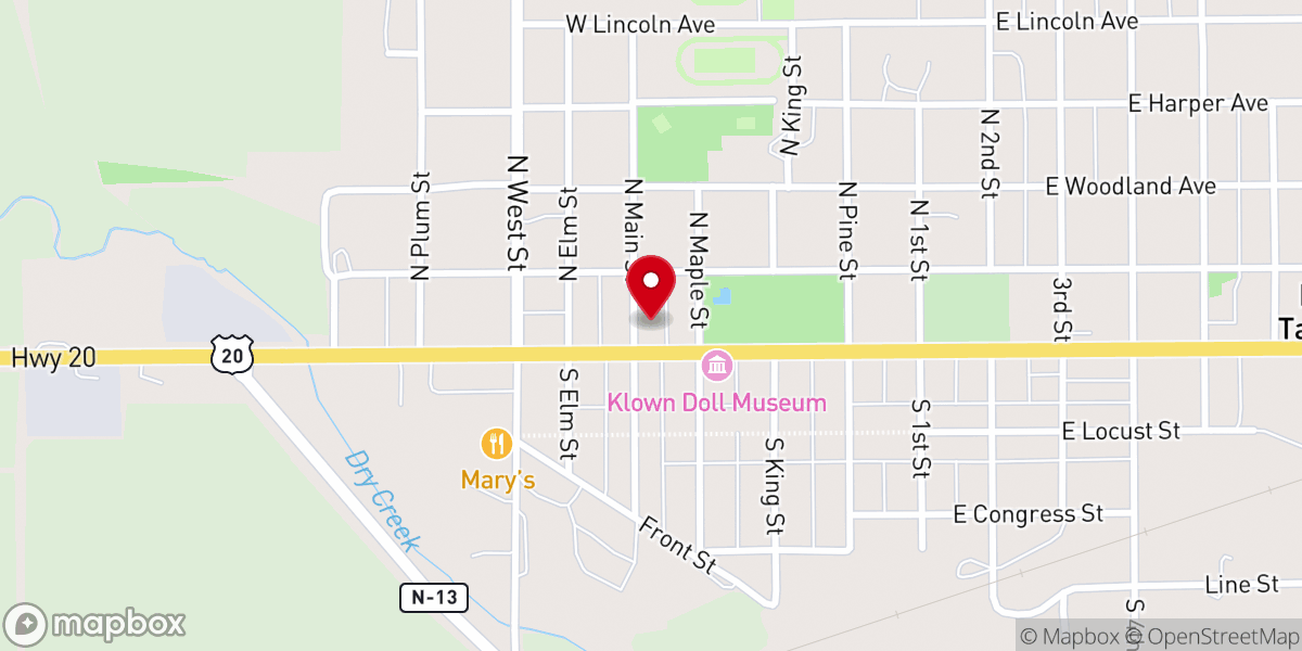 Map showing location of Congregational Church