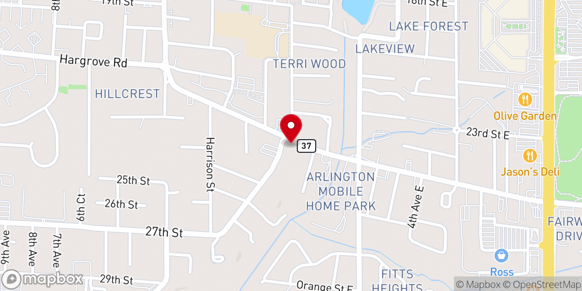 Map showing location of Grace Presbyterian Church