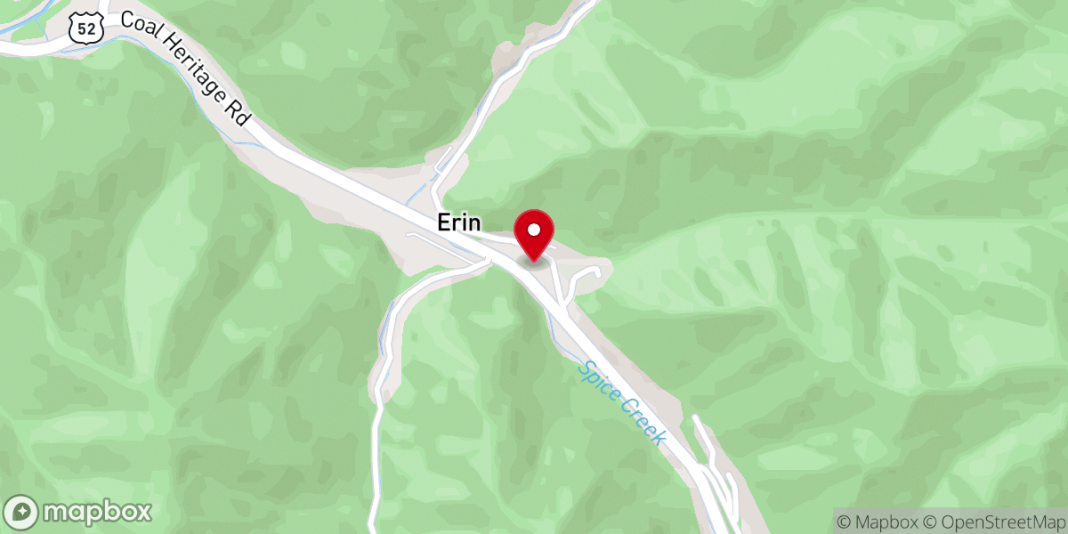 Map showing location of Roderfield Pentecostal Holiness Church