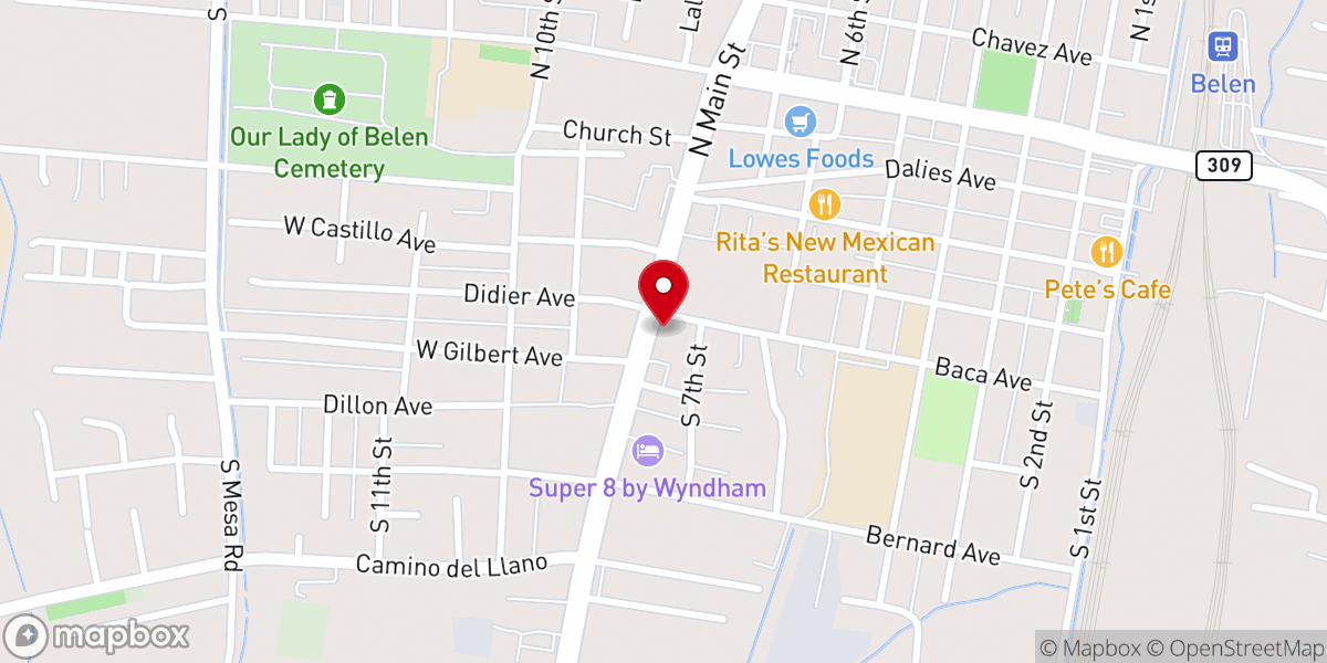Map showing location of Belen Seventh-day Adventist Church