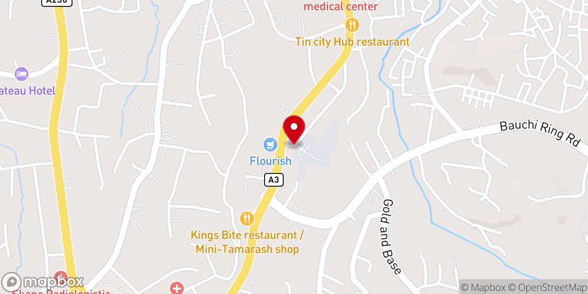 Map showing location of Living Faith Church