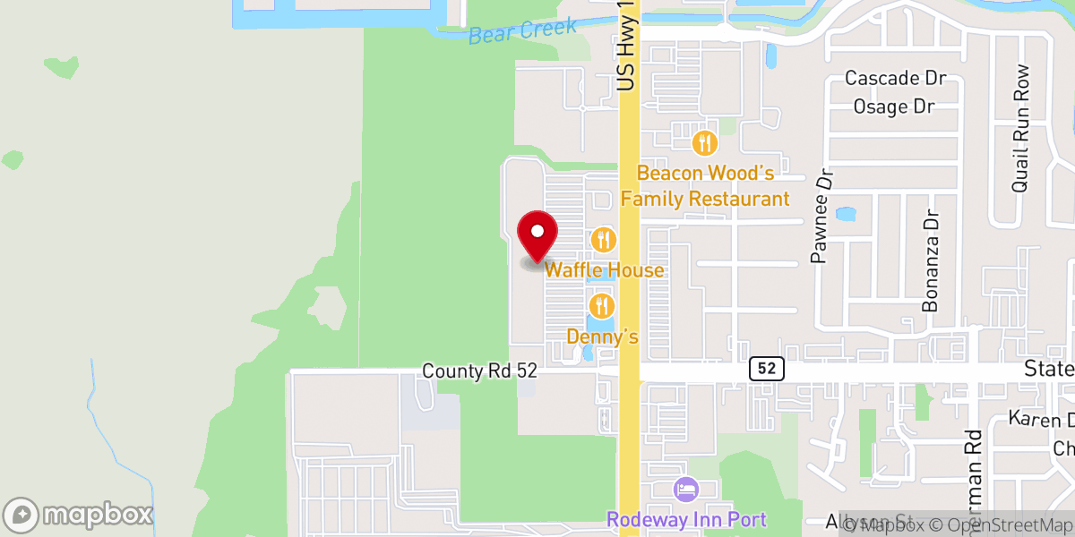Map showing location of Treasure Trove Mini Mall & Consignments
