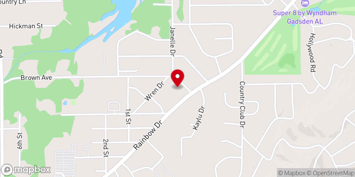 Map showing location of Rainbow Community Church Mini Basketball Goal