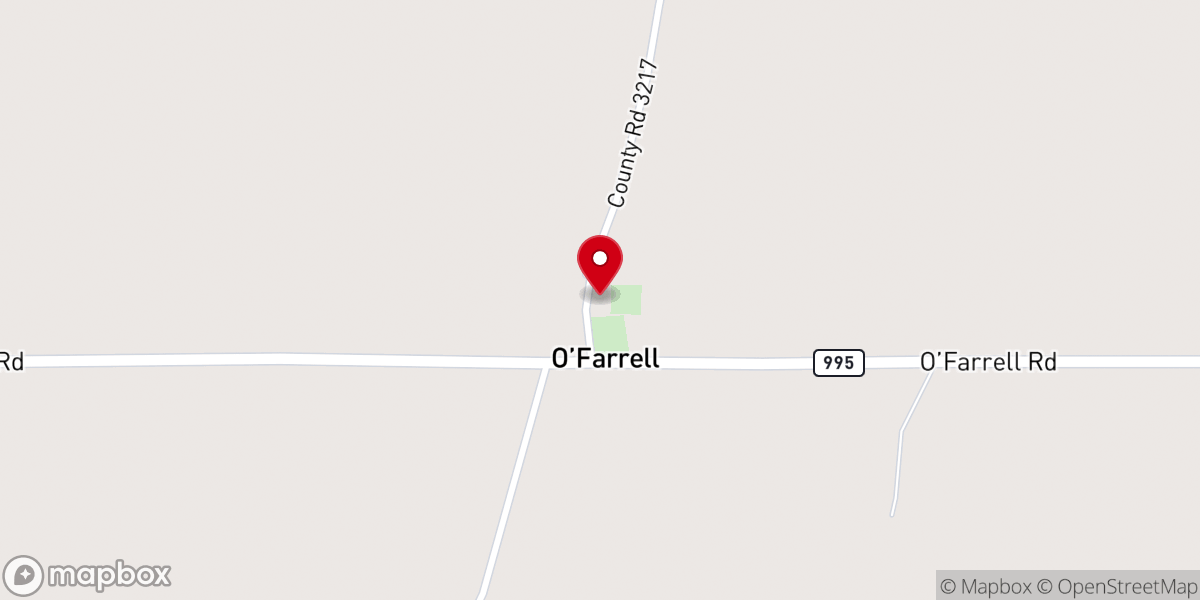 Map showing location of Church at O'Farrell