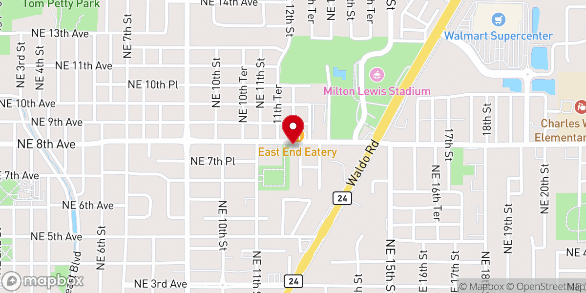 Map showing location of Emanuel Baptist Church