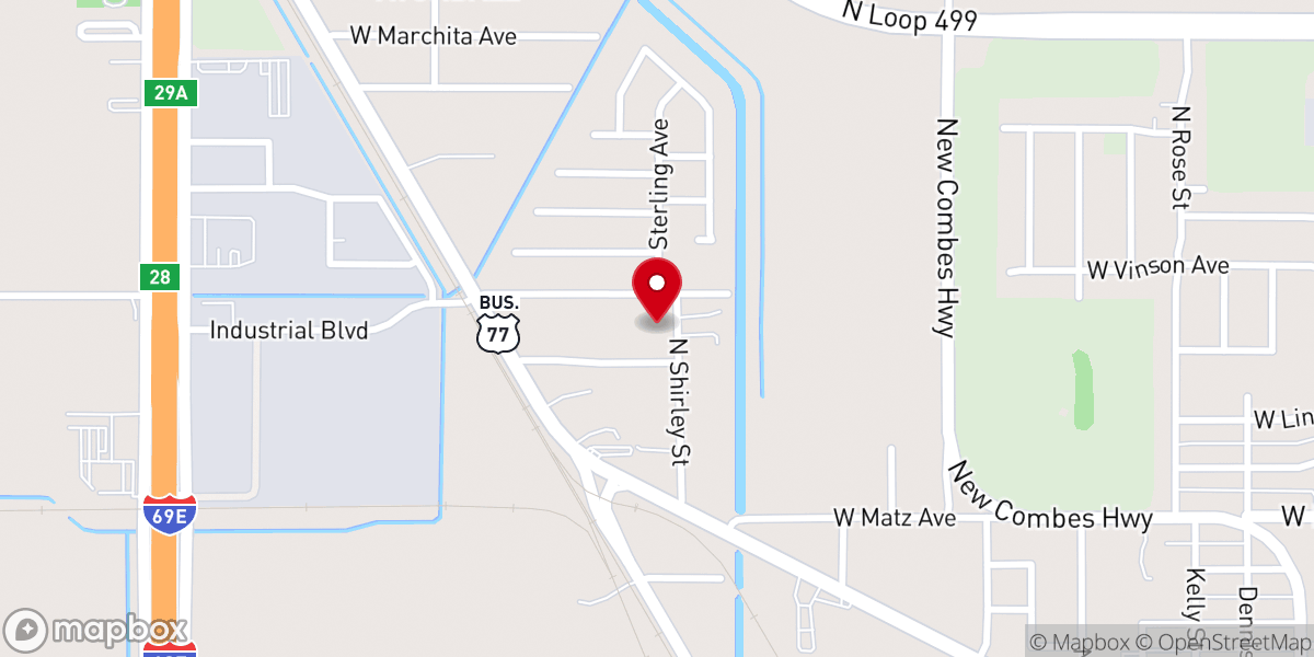 Map showing location of North Way Bible Church