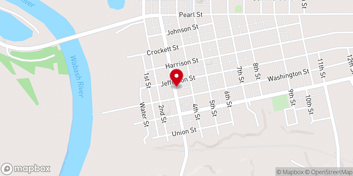 Map showing location of Parish Tire & Battery Shop