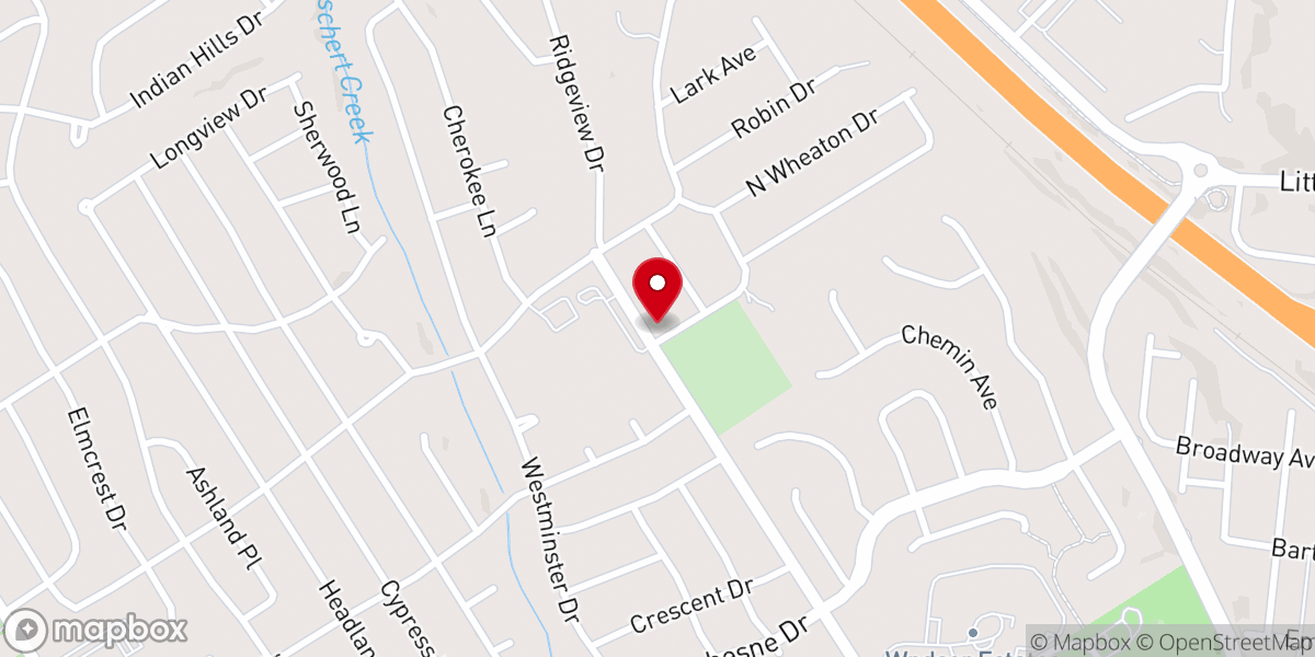 Map showing location of Coverdell Lutheran Church And School