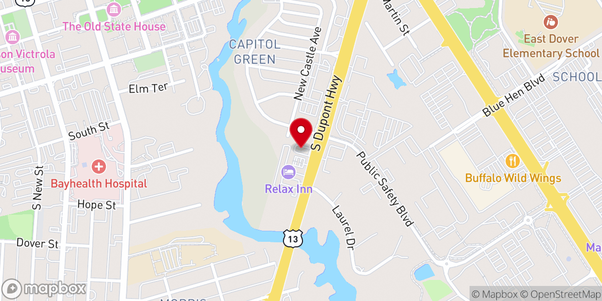 Map showing location of Transformation Church
